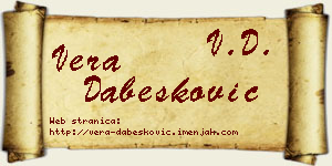 Vera Dabesković vizit kartica